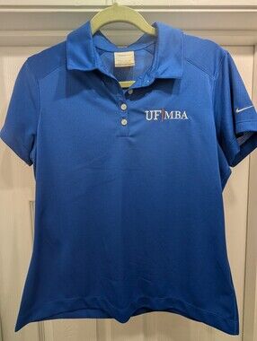 Nike University of Florida MBA Golf Polo Blue Size L | Very Good Condition